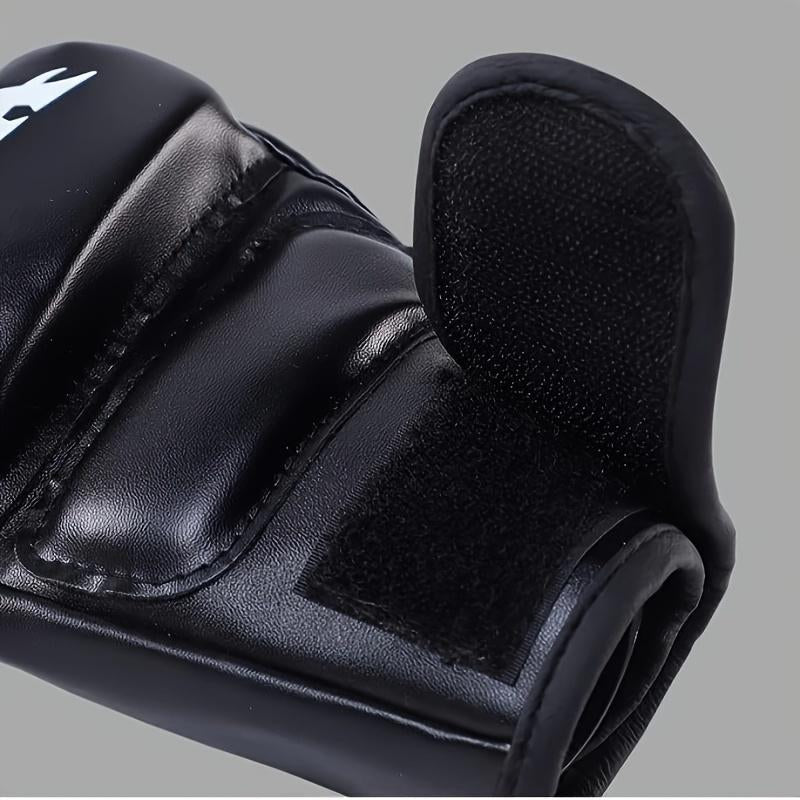 2 Pack Boxing Glove Taekwondo Protective Gloves Boxing Training Gloves Half Finger Boxing Glove MMA Adult Fitness Training Work Gloves,Lax Gloves