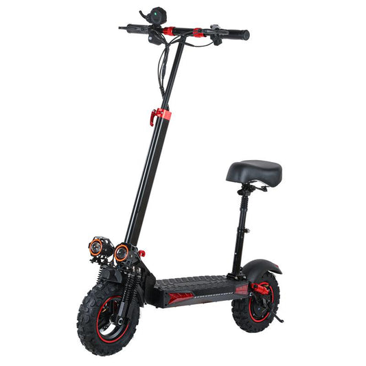34MPH Offraod Electric Scooter with Seat, 1200W Adult Electricscooter 11"Tire Escooter Speed, 34 Miles Long Range Fast, Foldable E-Scooter with Dual Disc Brakes