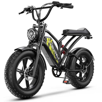 Electric Bike for Adults 1500W Peak 20" Fat Tire All-Terrain E-Bike 80+Miles 30MPH Electric Dirt Bike for Road Sand Mountain Snow - 48V 20 Battery Powered Electric Motorcycle