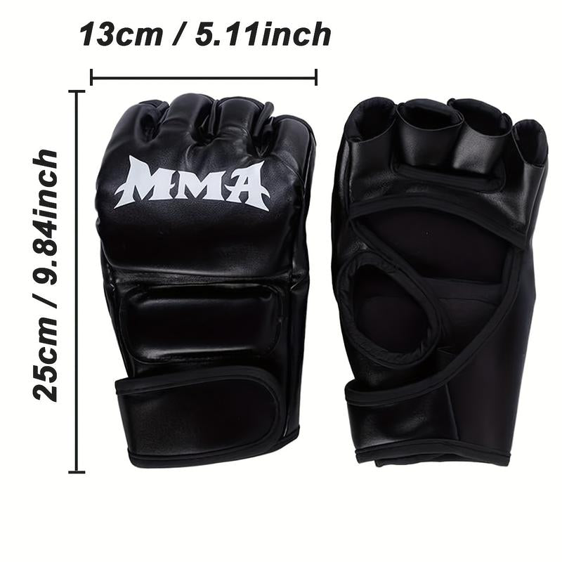 2 Pack Boxing Glove Taekwondo Protective Gloves Boxing Training Gloves Half Finger Boxing Glove MMA Adult Fitness Training Work Gloves,Lax Gloves