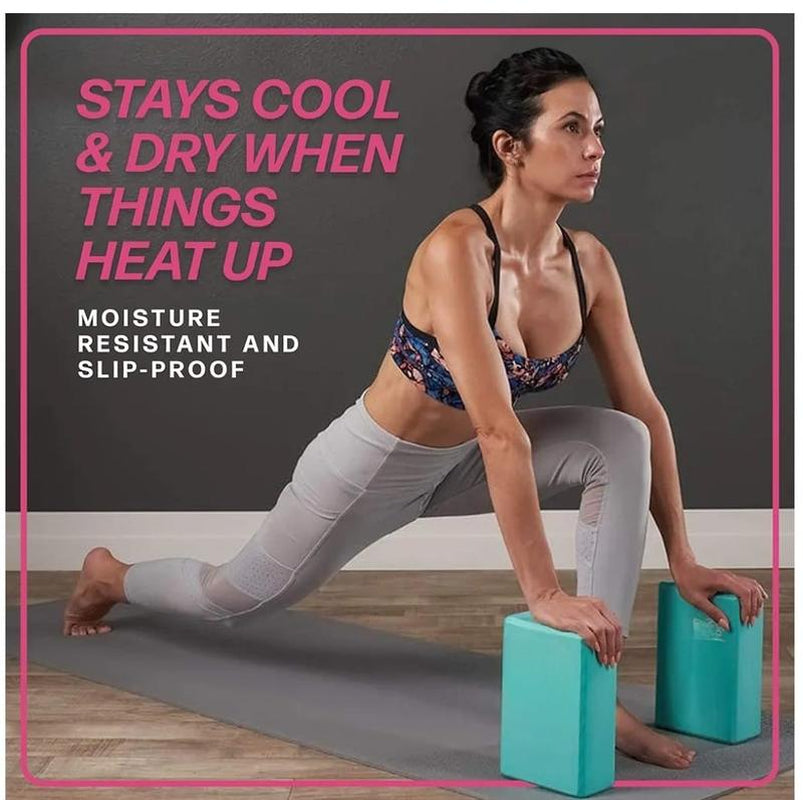 Random Colour Yoga Block Foam EVA Yoga Blocks Lightweight Yoga Bricks Non Slip Supportive Foam Blocks Yoga Prop Accessories for Yoga, Pilates, Stretching and Meditation, Women Men Yogi Yoga Beginners (Multicolor)