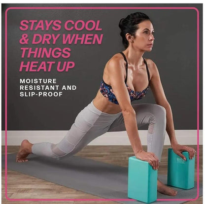 Random Colour Yoga Block Foam EVA Yoga Blocks Lightweight Yoga Bricks Non Slip Supportive Foam Blocks Yoga Prop Accessories for Yoga, Pilates, Stretching and Meditation, Women Men Yogi Yoga Beginners (Multicolor)