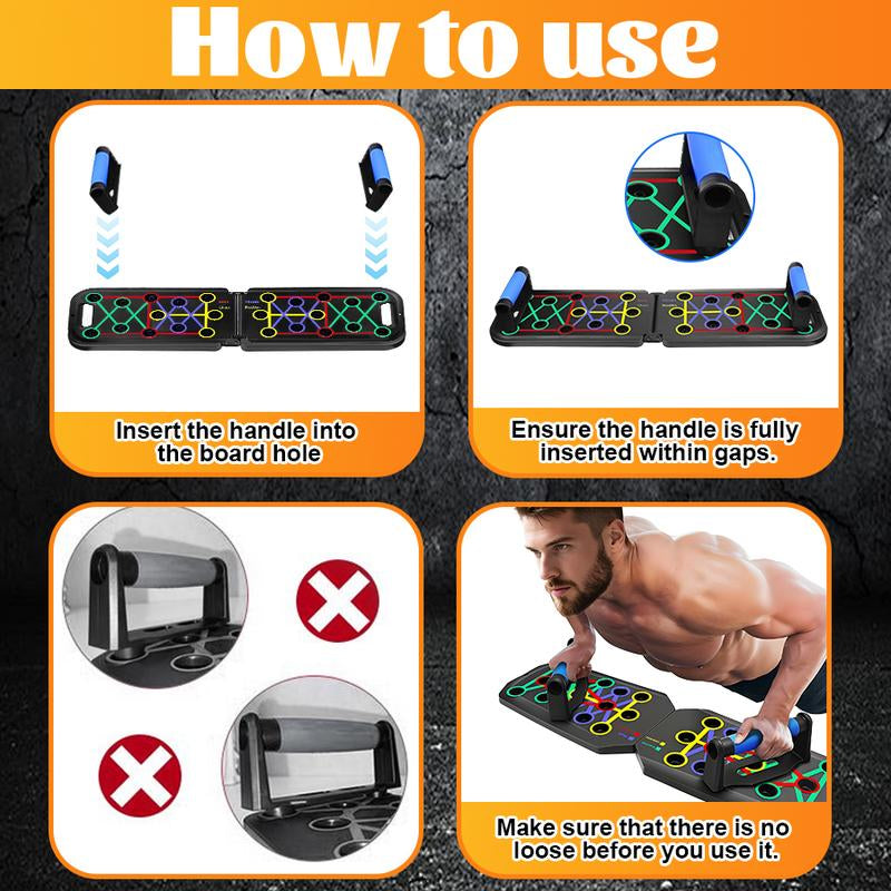 [2025 New Upgraded] Multifunctional Push up Trainer Board - Enhance Chest Muscle Strength, Boost Home & Gym Workout Efficiency, Ergonomic Design for Comfortable Exercise