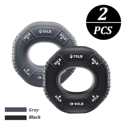 Silicone Adjustable 20-90LB Hand Grip Arm Strength Exercise Gripping Ring Fitness Gym Finger Forearm Trainer Carpal Expander