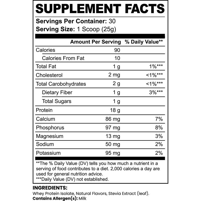 Chocolate Whey Isolate Protein Powder, 1.61 Lbs