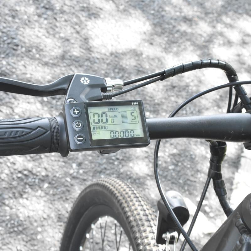 S866 Electric Bike LCD Dashboard Waterproof Screen for Enhanced Visibility & Basic Functionality