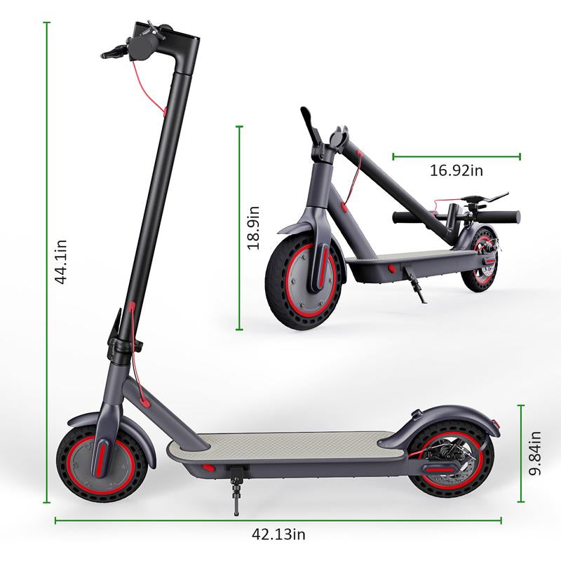 OBX Electric Scooter for Adults,350W Motor,19 MPH Top Speed,8.5'' Honeycomb Soild Tires, 21 Miles Long Range,Foldable Commuter E Scooter with Dual Braking & App(Red)