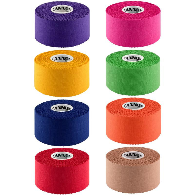 Cannon Sports Premium Athletic Tape - 1.5” X 45 Feet per Roll - Easy Tear, No Sticky Residue, Very Strong, Hypoallergenic, Latex Free - Pack of 8