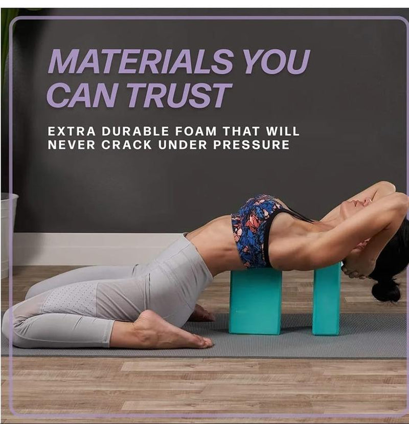 Random Colour Yoga Block Foam EVA Yoga Blocks Lightweight Yoga Bricks Non Slip Supportive Foam Blocks Yoga Prop Accessories for Yoga, Pilates, Stretching and Meditation, Women Men Yogi Yoga Beginners (Multicolor)