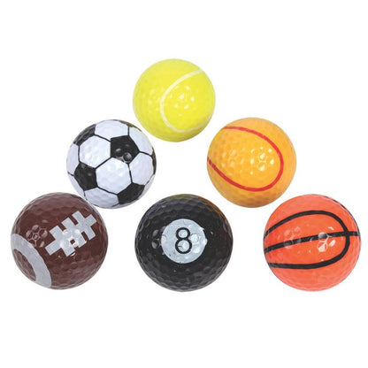 6-Pack Funny Novelty Assorted Sports Themed Golf Balls for Men, Women– Great Golf-Themed Gag Gifts for Dads, Husbands, Boyfriends – Perfect for Father’S Day, Birthdays, Retirement, or White Elephant