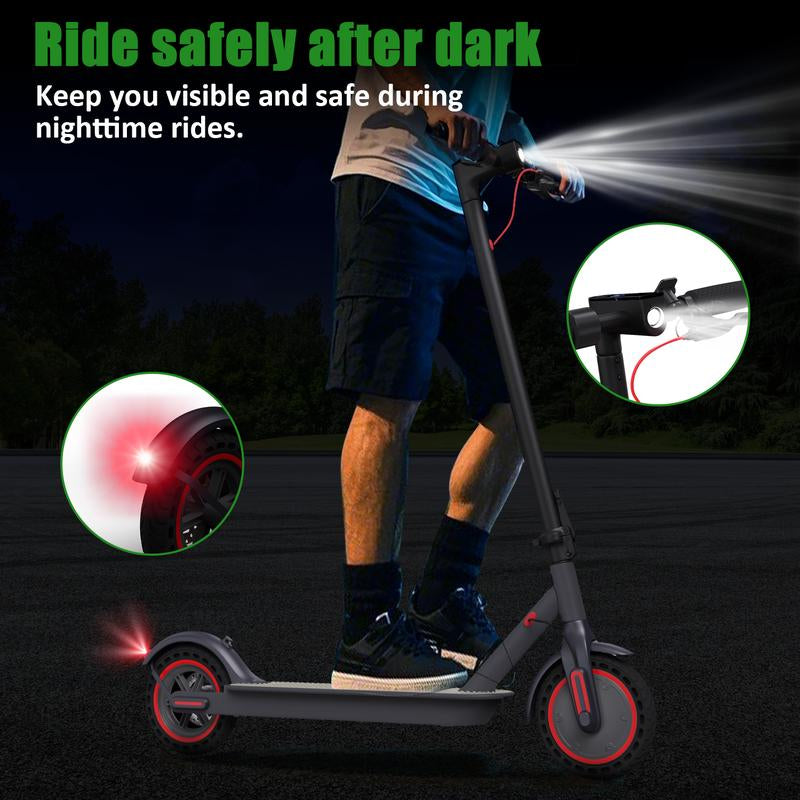 OBX Electric Scooter for Adults,350W Motor,19 MPH Top Speed,8.5'' Honeycomb Soild Tires, 21 Miles Long Range,Foldable Commuter E Scooter with Dual Braking & App(Red)