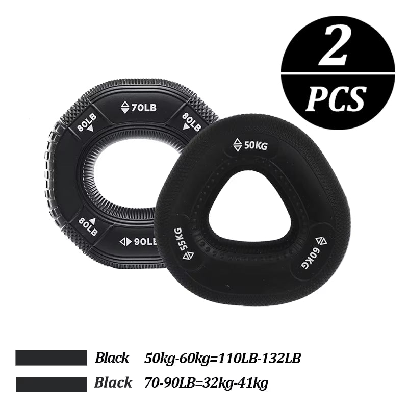 Silicone Adjustable 20-90LB Hand Grip Arm Strength Exercise Gripping Ring Fitness Gym Finger Forearm Trainer Carpal Expander