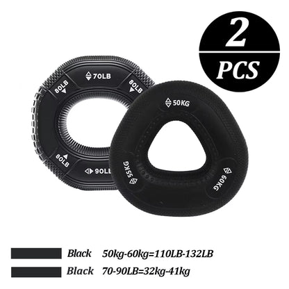 Silicone Adjustable 20-90LB Hand Grip Arm Strength Exercise Gripping Ring Fitness Gym Finger Forearm Trainer Carpal Expander