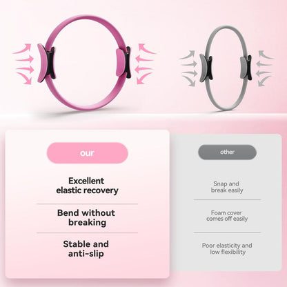 Feierdun Pilates Ring, 14'' Magic Circle for Core & Thigh Toning, Fit for Pilates, Yoga & Home Workouts-Lightweight, Beginner-Friendly