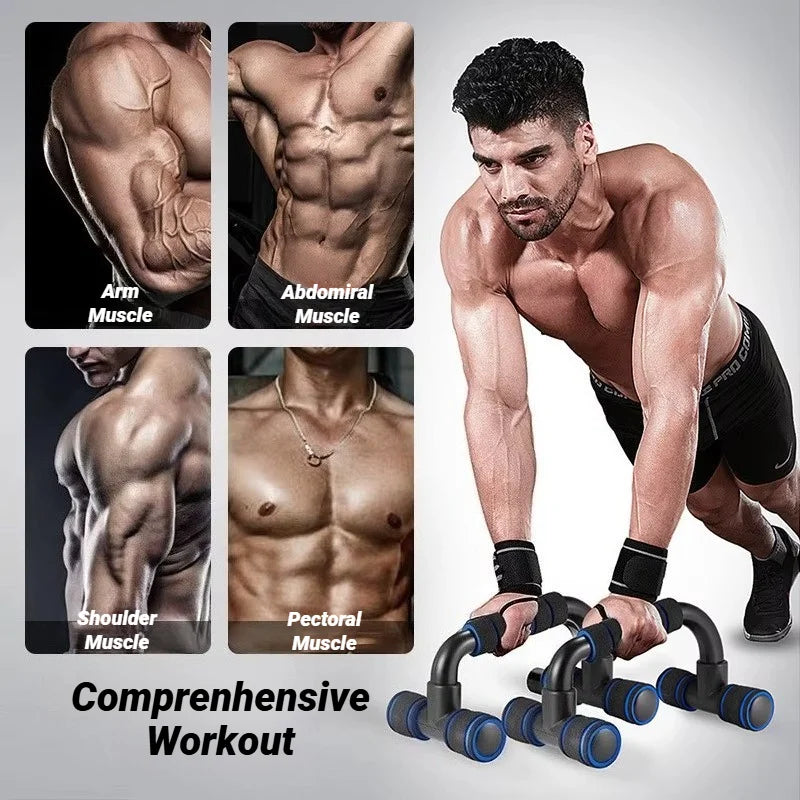 Non-Slip Push up H-Shaped Support Bar Stand Home Fitness Power Rack Gym Handles Pushup Bars Exercise Arm Chest Muscle Training