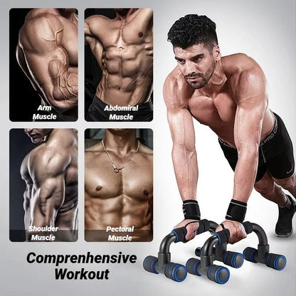 Non-Slip Push up H-Shaped Support Bar Stand Home Fitness Power Rack Gym Handles Pushup Bars Exercise Arm Chest Muscle Training