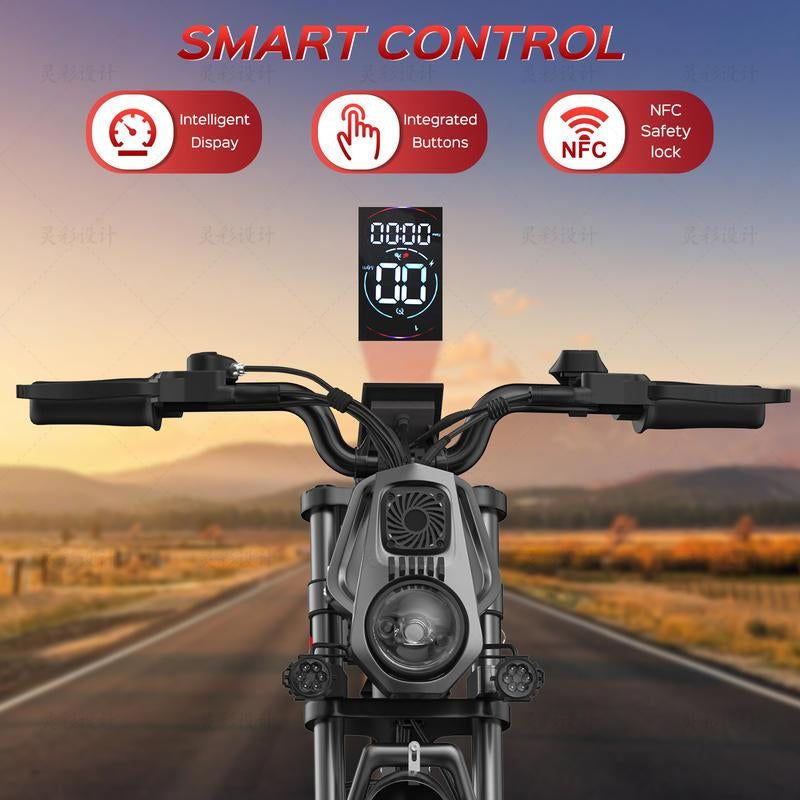 Electric Bike WO18 Dual-Motor 2000W Motor High Speed 35Mph,20''Off-Road Fat Tire with Shock Absorption,Electric Mountain Bike with 48V 25AH Battery,Electric Motorcycle for Adult Dirt Bike with Long Range High-Powered- E-Bike