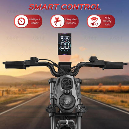 Electric Bike WO18 Dual-Motor 2000W Motor High Speed 35Mph,20''Off-Road Fat Tire with Shock Absorption,Electric Mountain Bike with 48V 25AH Battery,Electric Motorcycle for Adult Dirt Bike with Long Range High-Powered- E-Bike