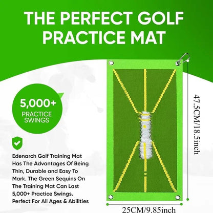 Portable Golf Training Mat, Durable & Portable Golf Hitting Mat, Golf Swing Training Aid, Golf Training Accessories for Indoor & Outdoor Practice