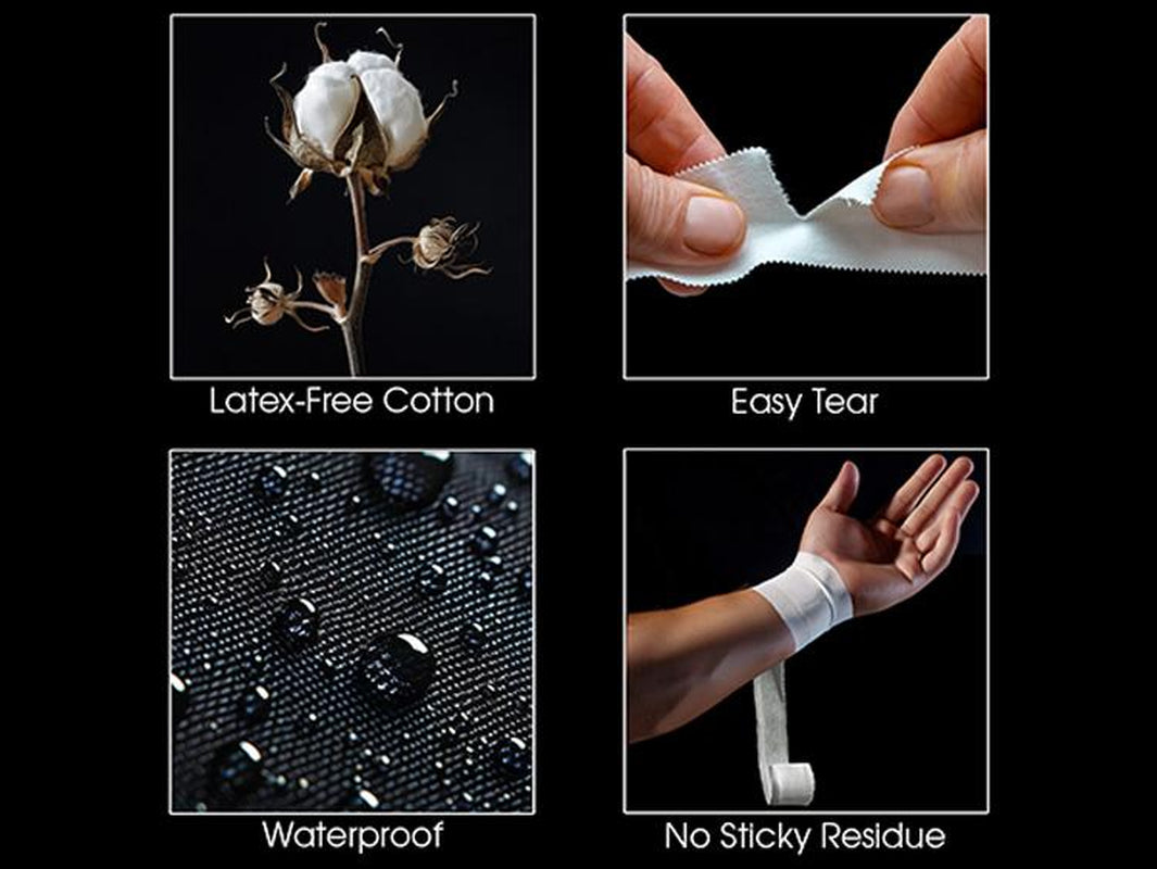 Cannon Sports Premium Athletic Tape - 1.5” X 45 Feet per Roll - Easy Tear, No Sticky Residue, Very Strong, Hypoallergenic, Latex Free - Pack of 8