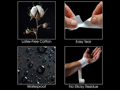 Cannon Sports Premium Athletic Tape - 1.5” X 45 Feet per Roll - Easy Tear, No Sticky Residue, Very Strong, Hypoallergenic, Latex Free - Pack of 8