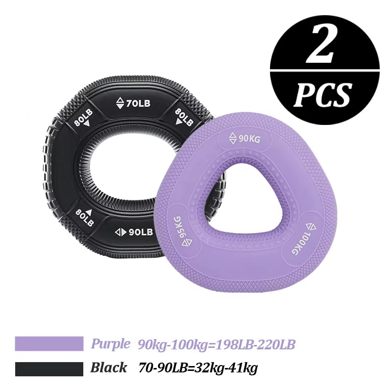 Silicone Adjustable 20-90LB Hand Grip Arm Strength Exercise Gripping Ring Fitness Gym Finger Forearm Trainer Carpal Expander