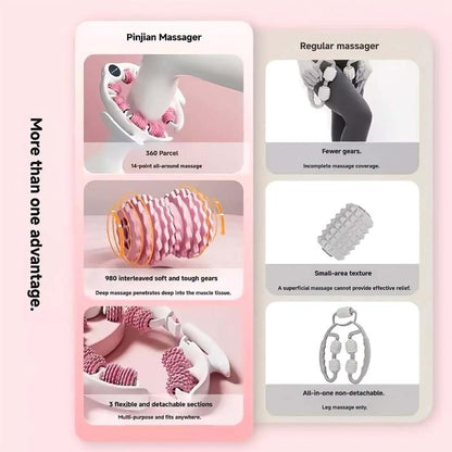 Cellulite Manual Push-Pull Roller - Thigh, Calf, Waist Push-Pull Tool - Deep Tissue Pain Relief, Body Sculpting, Anti-Inflammation and Fast Recovery, Pilates Equipment & Yoga Gear