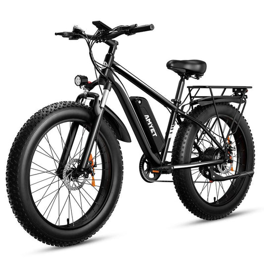 AMYET EB26 Peak 1500W Electric Bike for Adults Electric Bicycle 48V 15AH (720WH) Battery Electric Bike 26"Large Tires Mountain 28Mph 7 Speed Gears Dual Shock Absorber Electric Bike