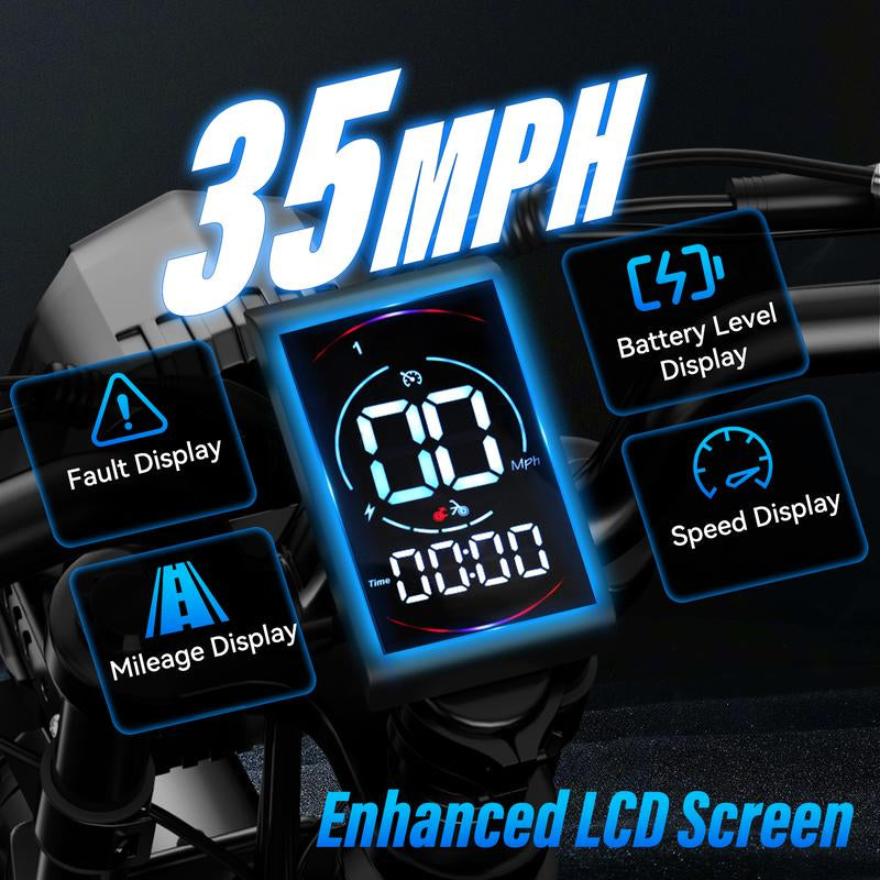 Electric Bike WO18 Dual-Motor 2000W Motor High Speed 35Mph,20''Off-Road Fat Tire with Shock Absorption,Electric Mountain Bike with 48V 25AH Battery,Electric Motorcycle for Adult Dirt Bike with Long Range High-Powered- E-Bike