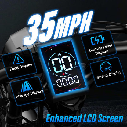 Electric Bike WO18 Dual-Motor 2000W Motor High Speed 35Mph,20''Off-Road Fat Tire with Shock Absorption,Electric Mountain Bike with 48V 25AH Battery,Electric Motorcycle for Adult Dirt Bike with Long Range High-Powered- E-Bike