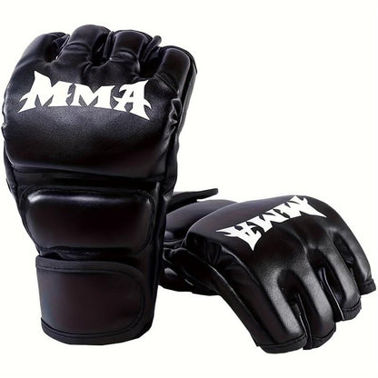 2 Pack Boxing Glove Taekwondo Protective Gloves Boxing Training Gloves Half Finger Boxing Glove MMA Adult Fitness Training Work Gloves,Lax Gloves