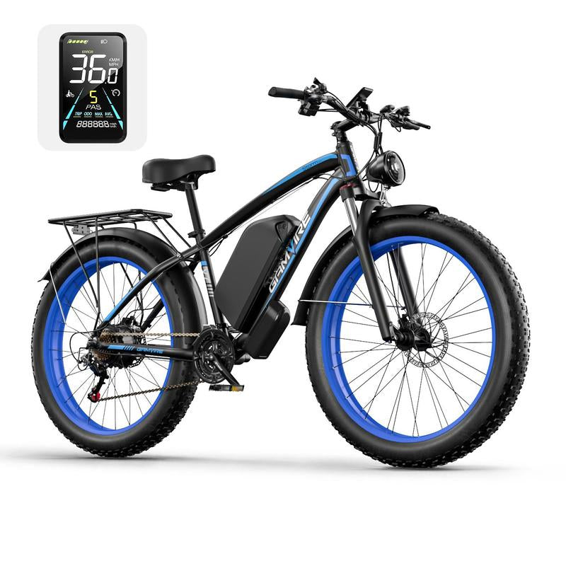 GAMVIRE V7 24''/26" Ebike for Adults Electric, Peak 2000W/2500W E-Bike, 52V19.2Ah/32Ah, Max 40Mph&100Miles, Hydraulic Disc Brake, off Road Snow Mountain Pedal Assist E-Bikes, Fat Tire Fast E-Bicycle, UL Certified