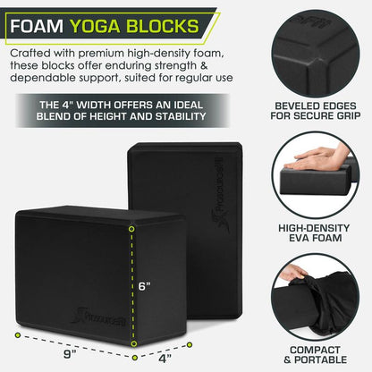 Set of 2 Foam Yoga Blocks