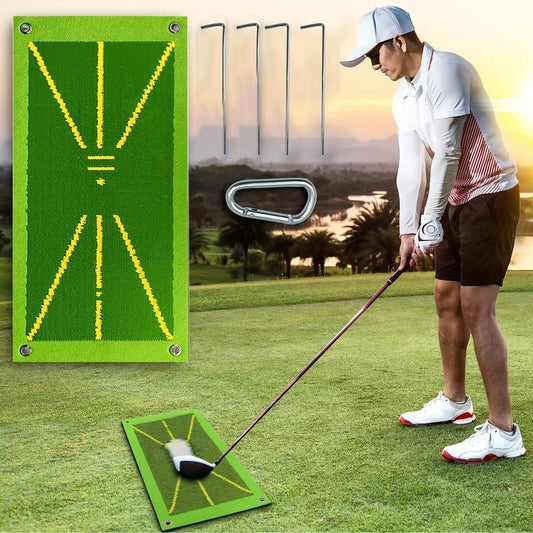 Portable Golf Training Mat, Durable & Portable Golf Hitting Mat, Golf Swing Training Aid, Golf Training Accessories for Indoor & Outdoor Practice